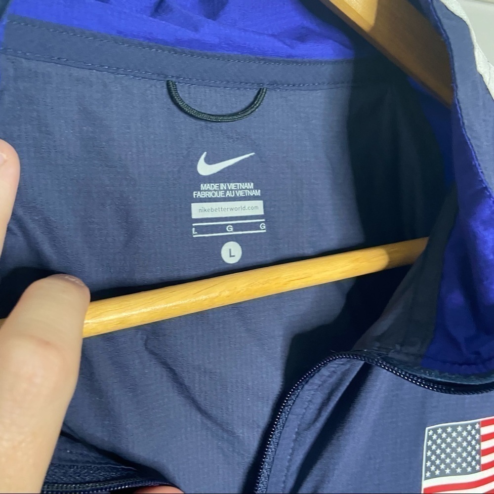 Nike Olympics USA track windbreaker jacket blue L - Picture 5 of 9
